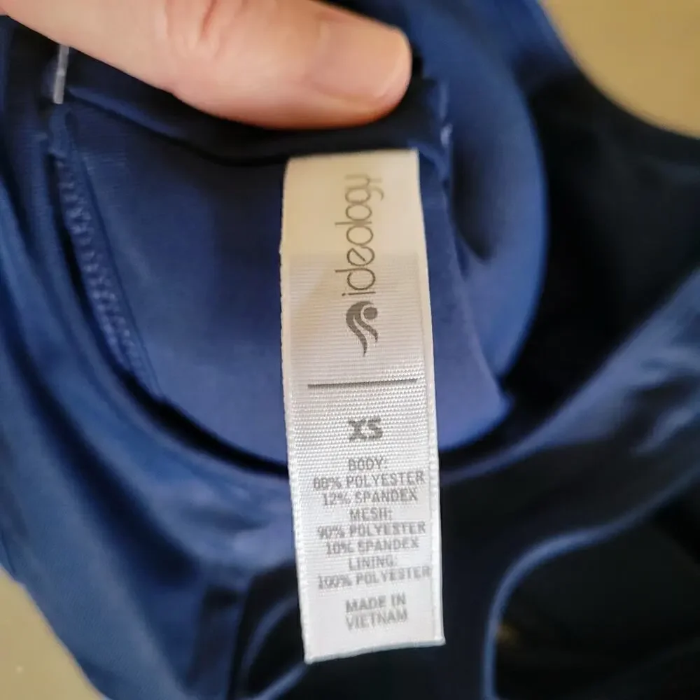 Ideology Sport Bra XS Lucky Blue Mid Impact RapiDry - Picture 7 of 10